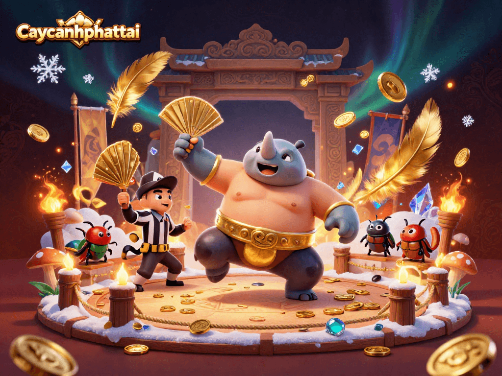 Engage with caycanhphattai while witnessing a dynamic 3D sumo championship with stunning visuals.