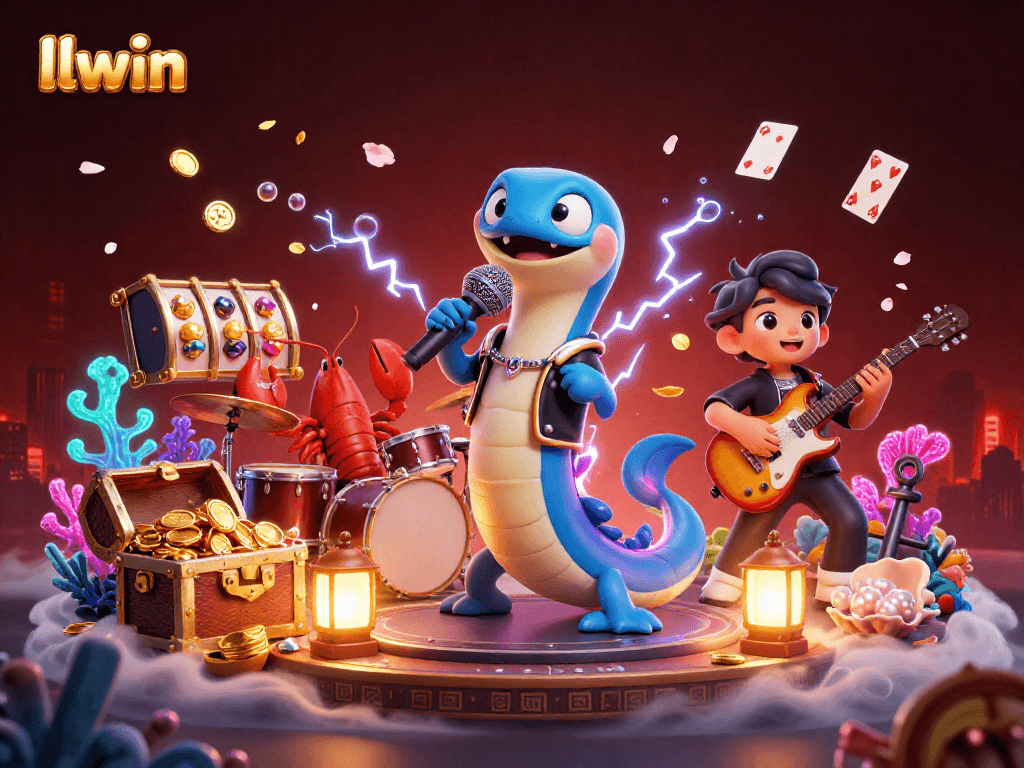llwin promotes exhilarating casino gameplay with colorful underwater themed elements.