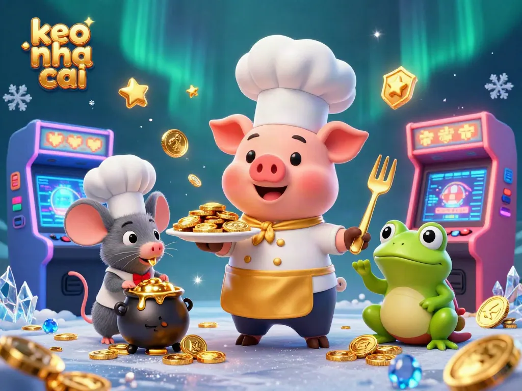 Engage with keo nha cai through this vibrant 3D illustration featuring dynamic casino characters.