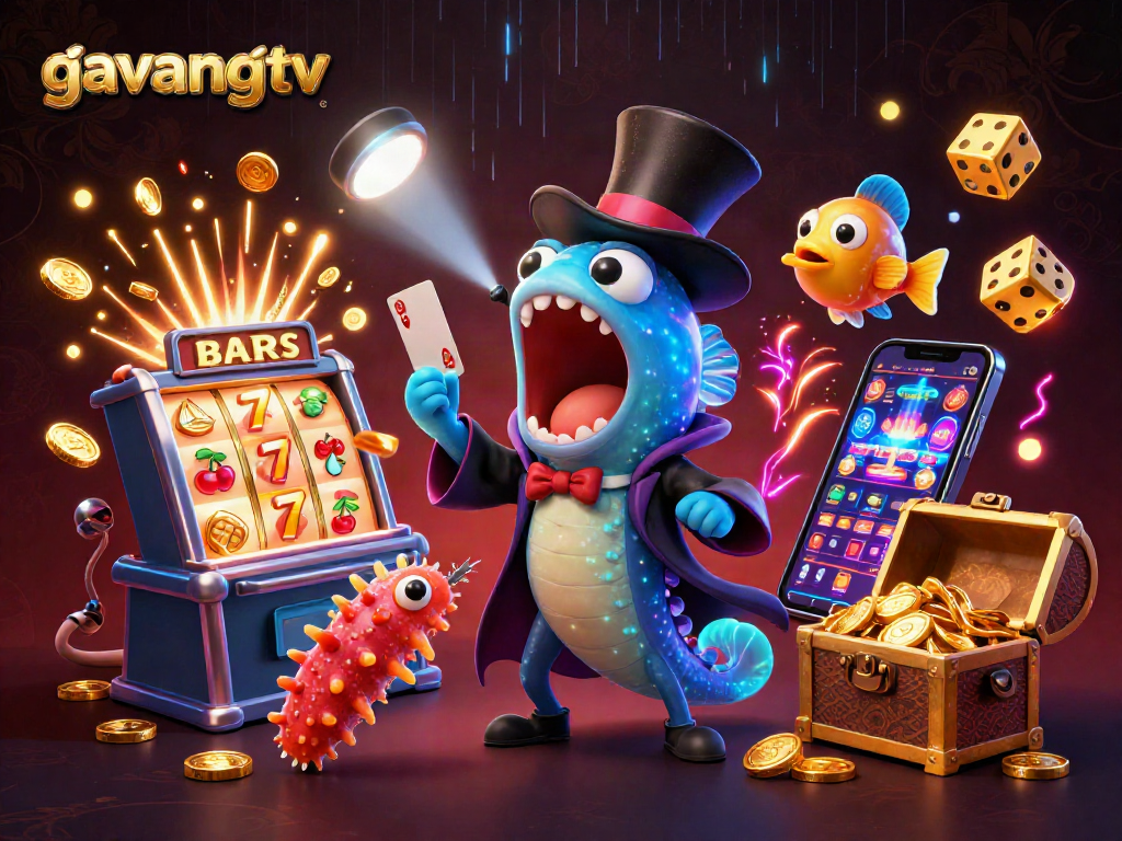 Experience an exciting gamble with gavangtv, where cartoon sea creatures showcase magic tricks amidst vibrant casino elements.