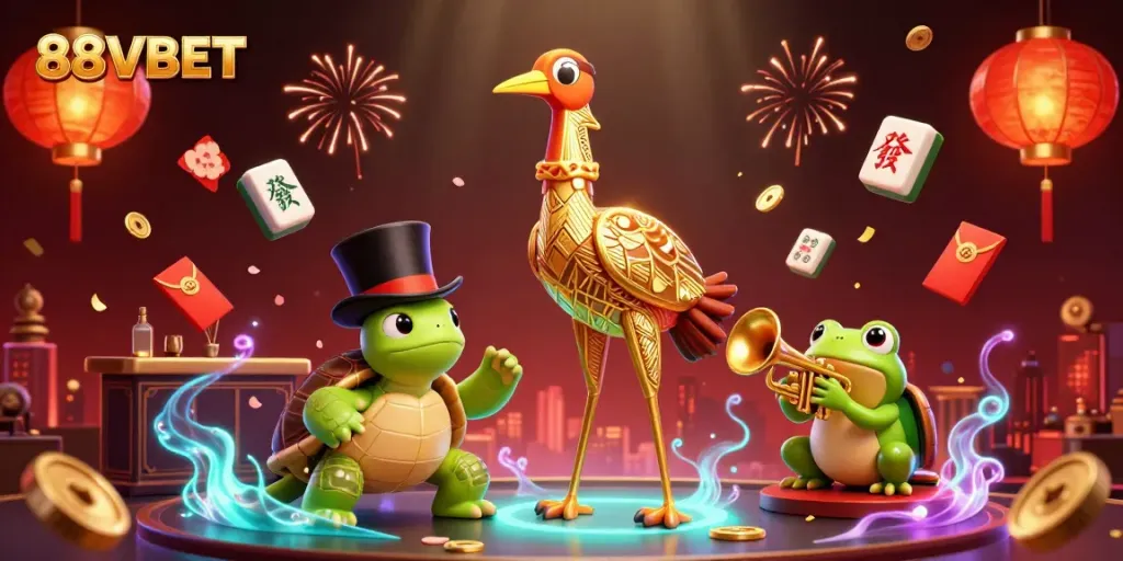 Experience top gaming thrills at 88VBET with fun characters and colorful casino elements.