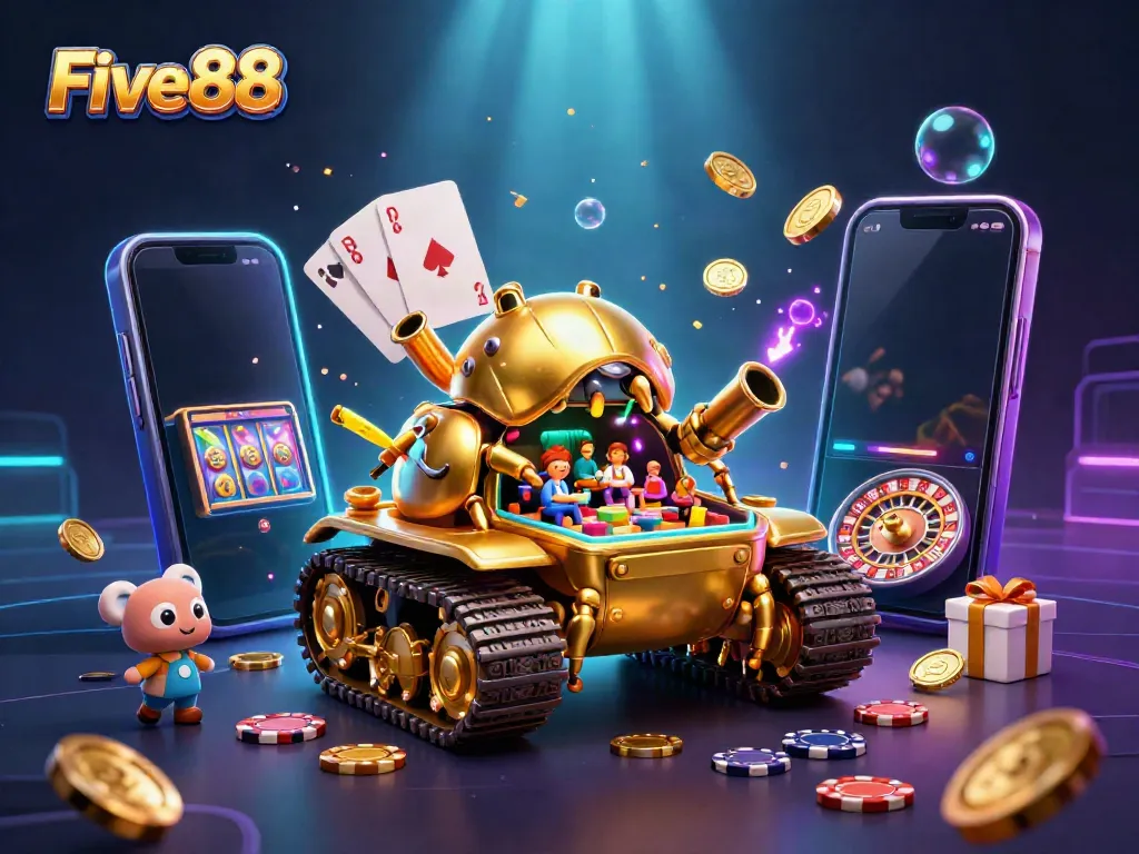 Experience the vibrant excitement of gaming with Five88's unique casino tank and immersive mobile slot game.