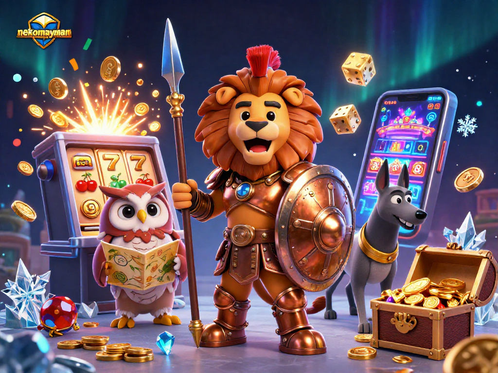 Neko May Mắn slot jackpot blooms with gold coins and gameplay excitement