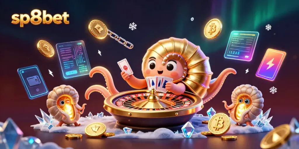Spin and win at sp8bet, where giant nautilus combines casino play with crypto magic in vivid 3D.