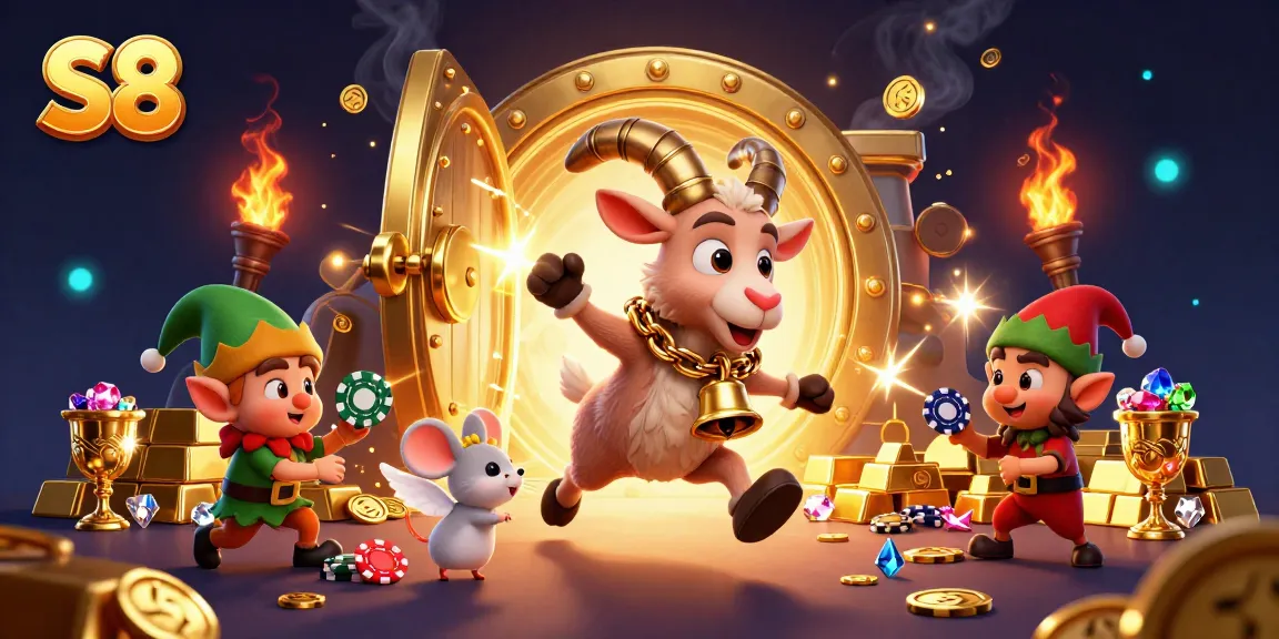 Experience the thrilling action at S8's holiday-horror casino with Krampus, an angel mouse, and gremlin mischief.