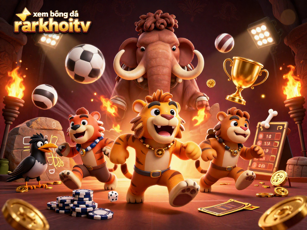 Experience xem bóng đá rakhoitv with engaging action in a captivating 3D casino scene.