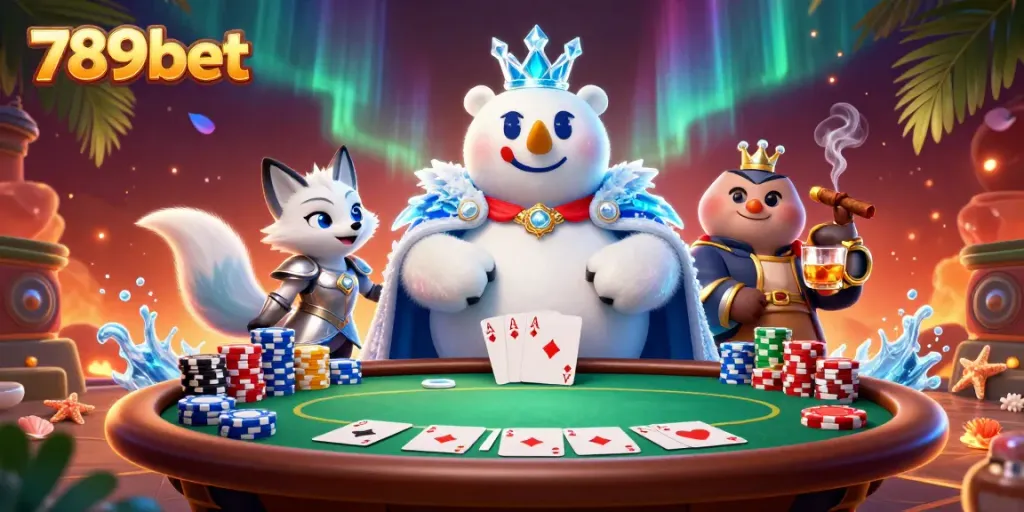 Experience immersive gameplay at 789bet with a dynamic 3D casino illustration featuring vibrant casino elements.