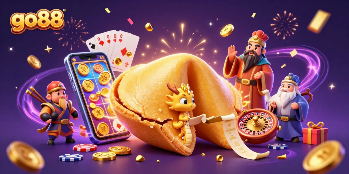 Experience thrilling wins with go88 in a vibrant casino-themed 3D illustration.