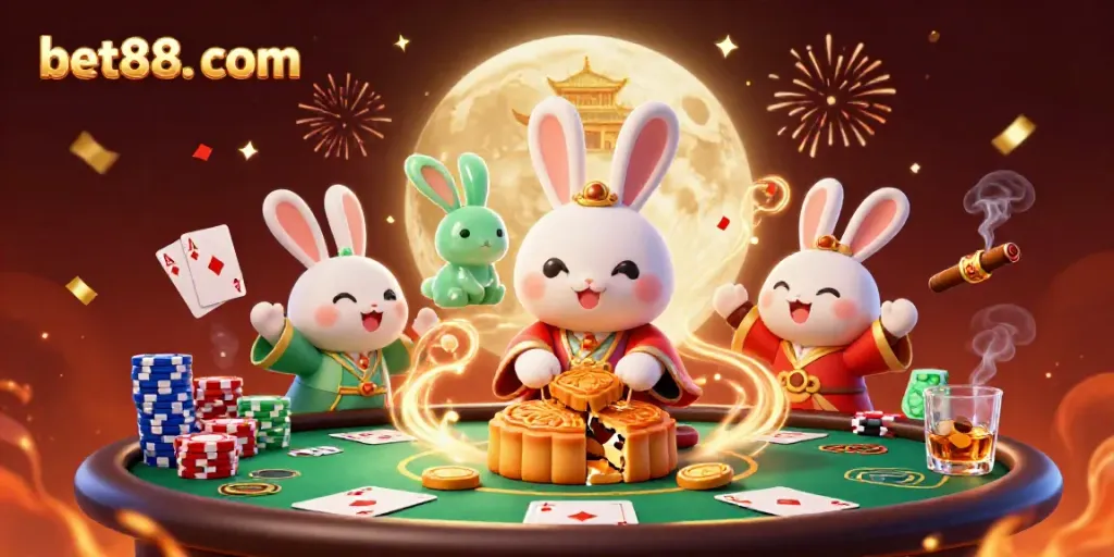 Experience the thrill of bet88. com with a lively 3D casino scene featuring dynamic elements.
