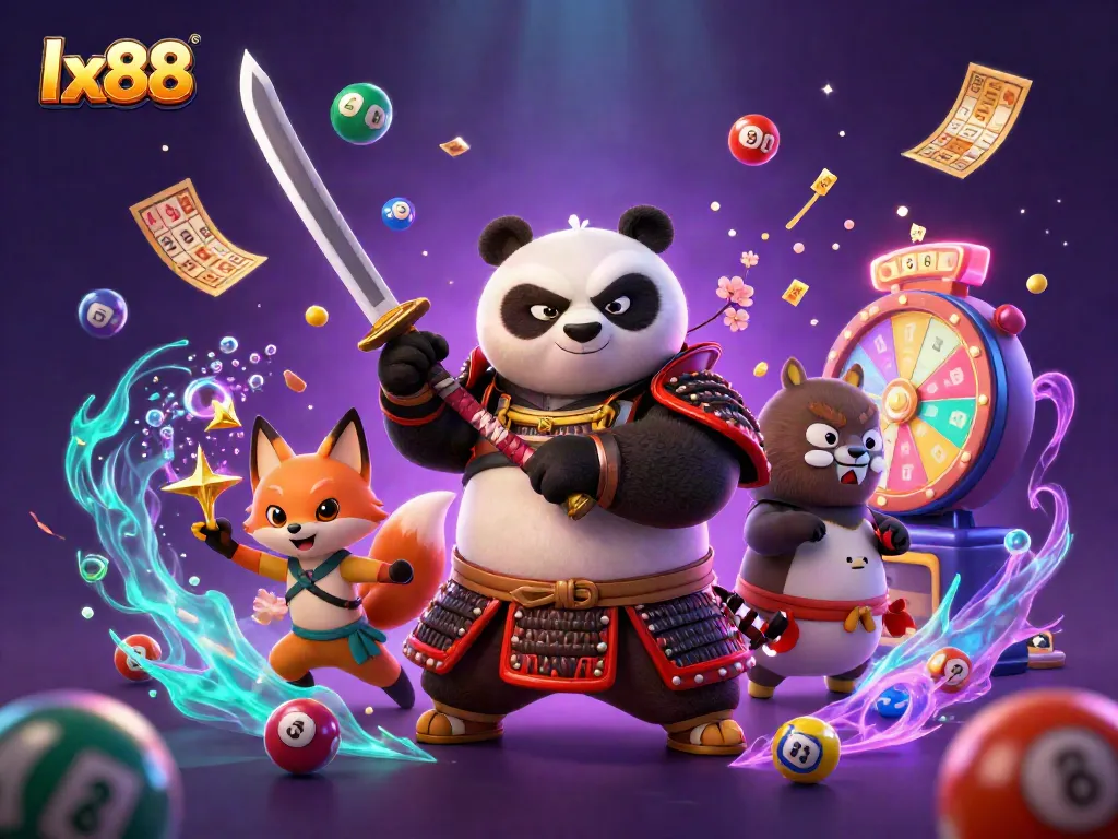 Experience the excitement of lx88 with a spirited battle of luck and skill in this colorful casino scene.