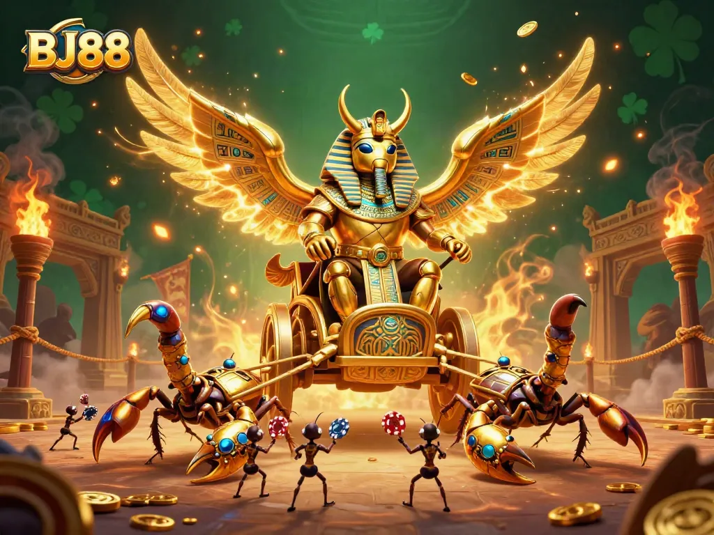 BJ88 brings excitement and strategy to cockfighting in this vibrant casino scene.
