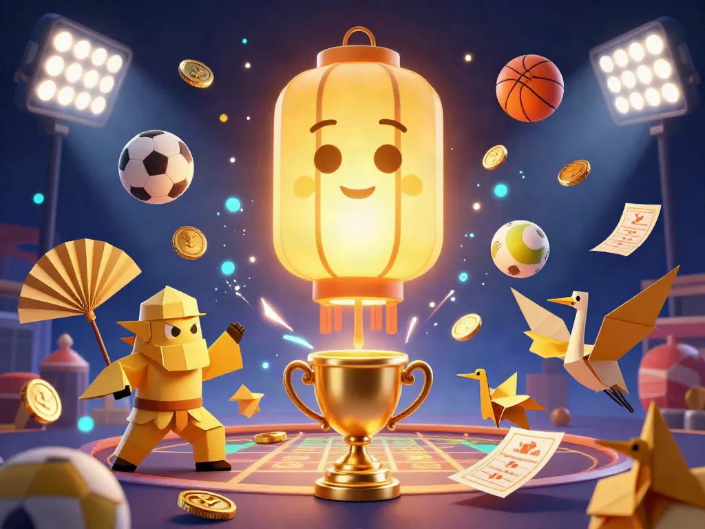 Experience thrilling gameplay with JD88's vibrant casino scene featuring golden lanterns and dynamic sports elements.