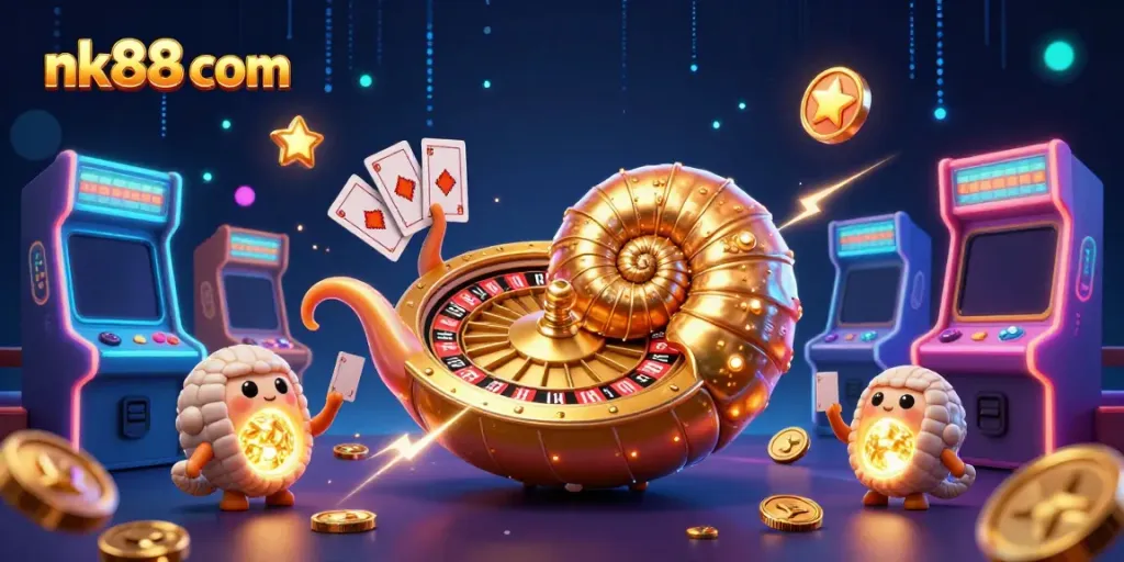 Engage with thrilling gaming experiences at nk88 com with a vibrant casino scene featuring gorgeous characters.