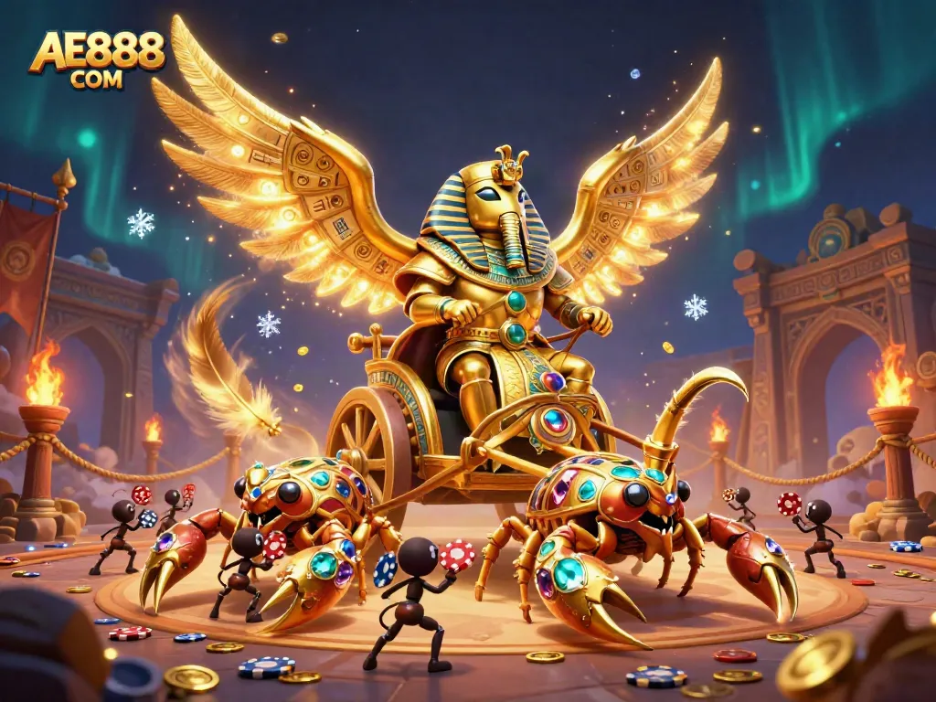 Engage in high-stakes fun with AE888 COM, featuring vibrant casino characters and rich game elements.