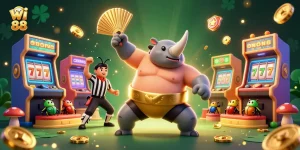 Experience the thrill of wi 88 with a dynamic casino scene featuring gaming elements and action
