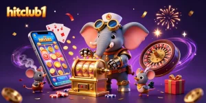 Experience thrilling gameplay at hitclub1 with vibrant 3D characters and casino elements.