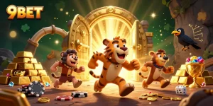 Experience excitement at the 9BET casino with captivating prehistoric characters and treasures.