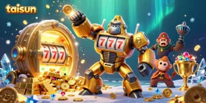 Experience thrilling wins with the taisun slot machine gorilla mech exploding coins and treasures.
