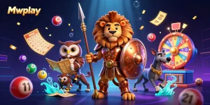 Experience the thrilling gaming adventure at Mwplay with vibrant lottery elements and colorful characters.