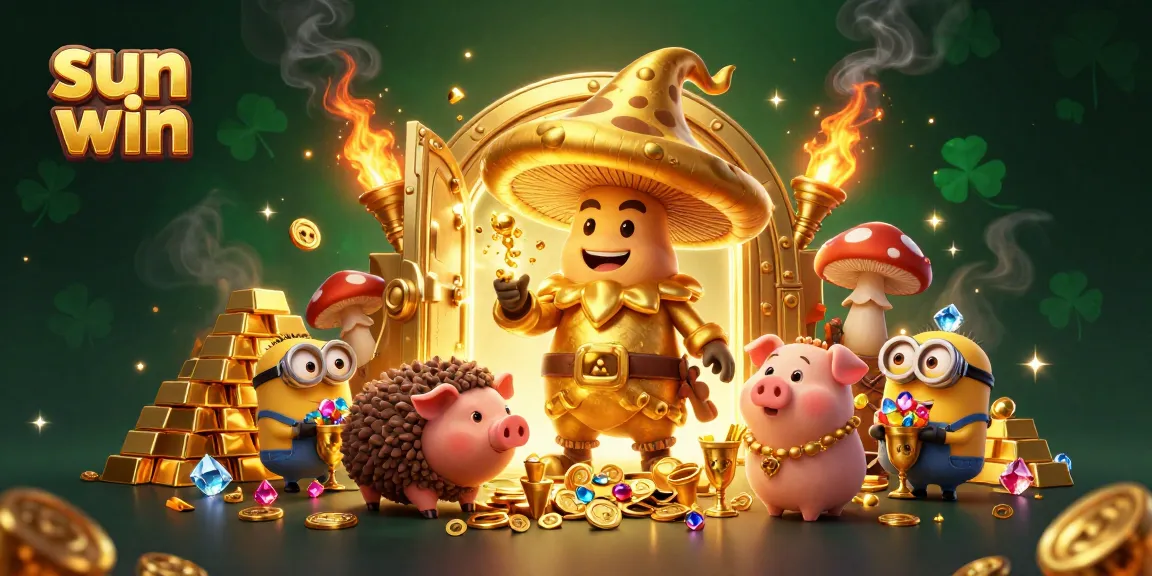 Experience the thrill of sun win with a magical scene of golden treasures and vibrant characters.