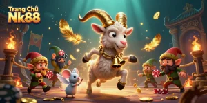 Experience thrilling gameplay at Trang Chủ Nk88 with festive characters and energetic casino elements