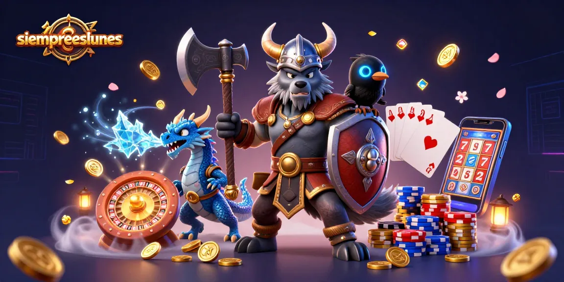 Engage in winning strategies with siempreeslunes through exciting 3D casino action featuring a Viking wolf warrior.
