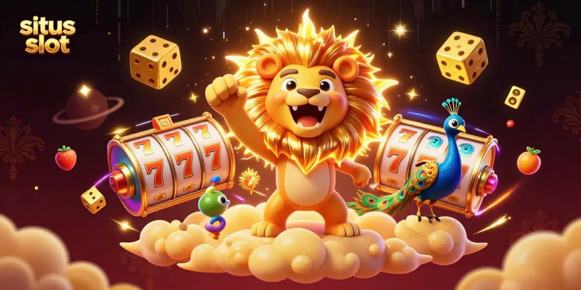Menggulung jackpot di situs slot dengan simbol keberuntungan di tengah cahaya neon yang megah.