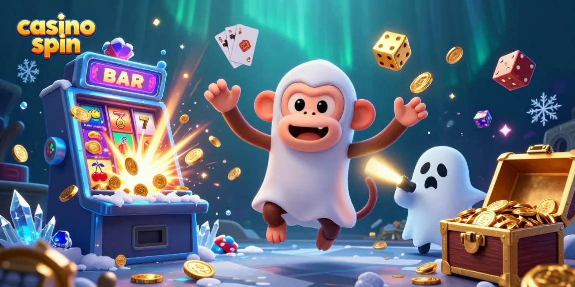 Engage in thrilling casino spin adventures with a magical poltergeist monkey and ghost-hunter puppy.