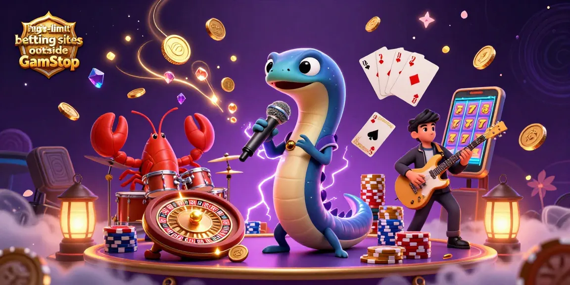 Engaging scene showcasing high-limit betting sites outside GamStop with vibrant underwater casino elements.