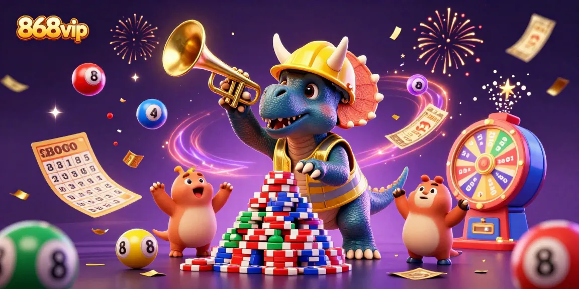 Join the excitement at 868vip with colorful celebrations and dynamic gaming elements.