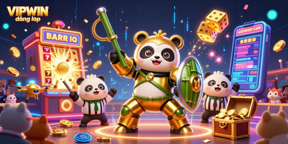 Engage in VIPWIN đăng nhập with a vibrant casino scene featuring dynamic 3D characters and jackpot elements.