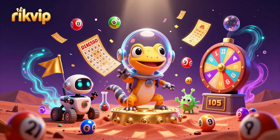 Engage with exciting games using tải rikvip while a Martian gecko and friends explore a golden casino.