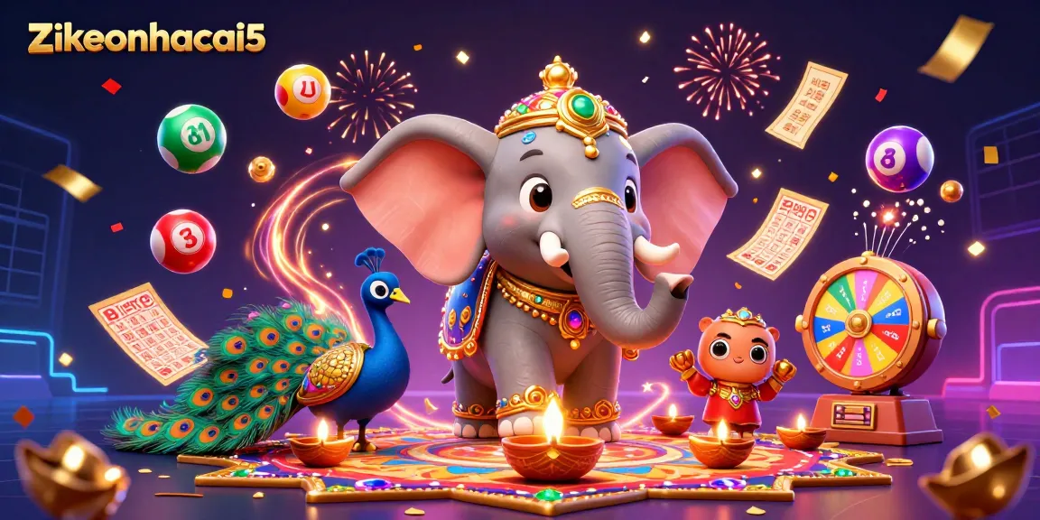 Win exciting prizes with zkeonhacai5's vibrant lottery-themed gaming illustration