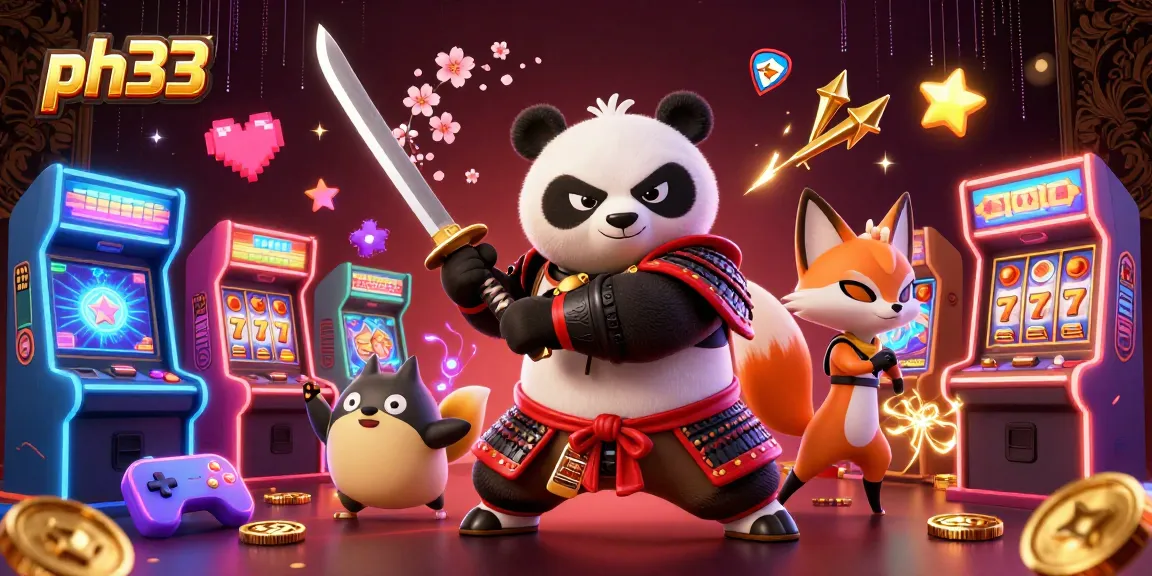 Engage with ph33's top gaming adventures featuring vibrant 3D characters and casino elements.