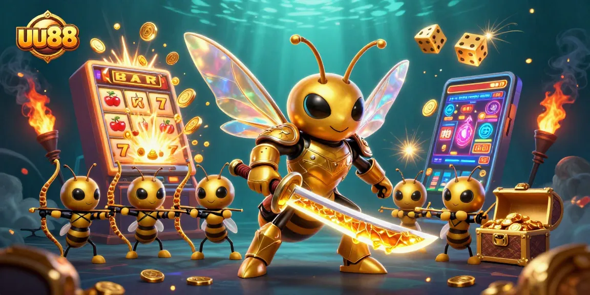 Win big at uu88 with a golden hornet samurai in an explosive casino scene.