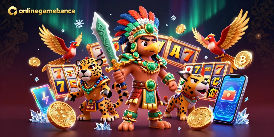 Experience thrilling slot actions with onlinegamebanca's vibrant gambling scene featuring rich illustrations.